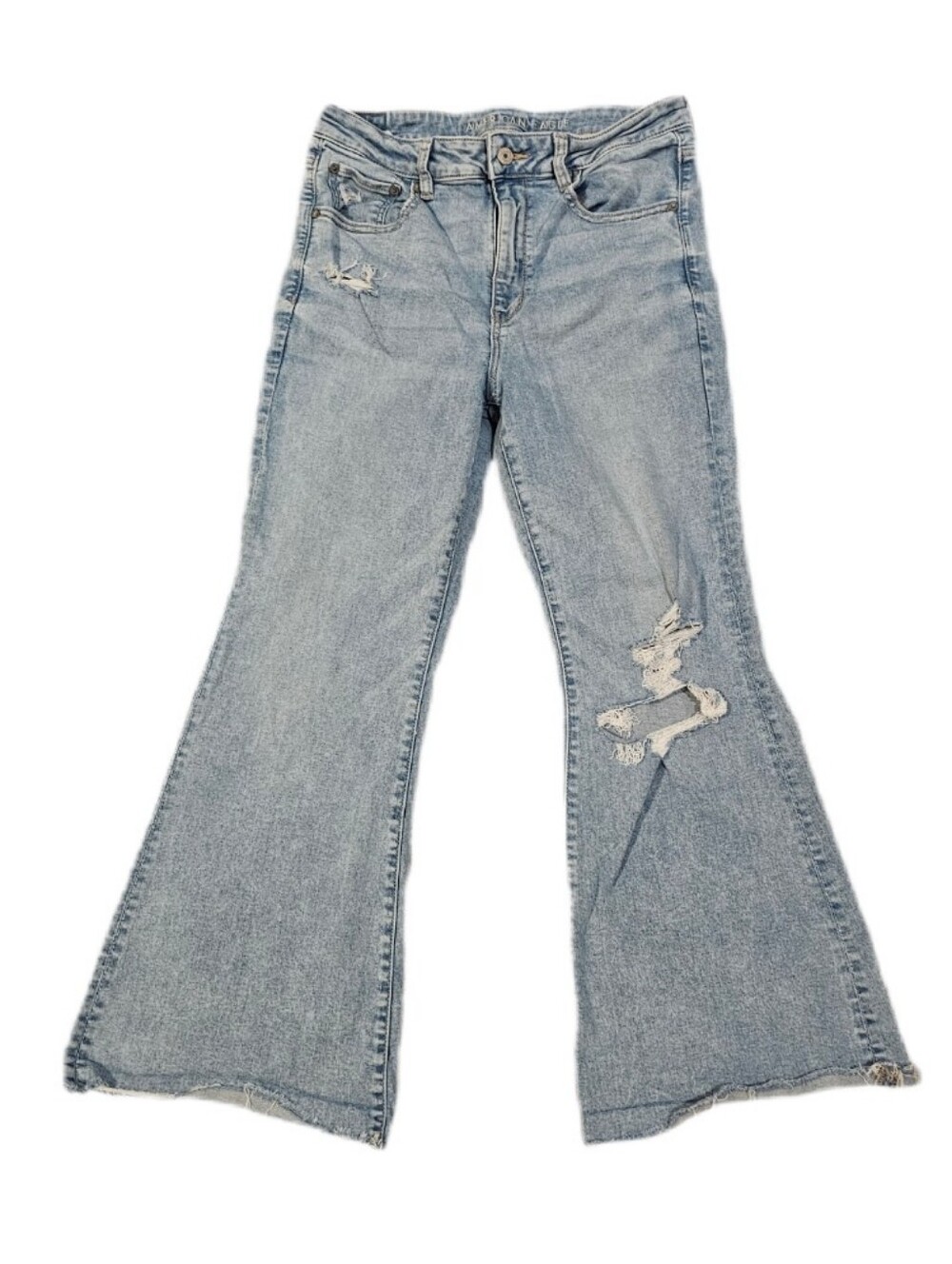 American Eagle Super High Rise Flare Jeans 12 Extra Short